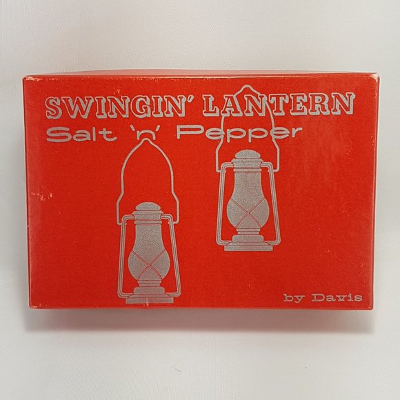 Vintage Salt and Pepper Swinging Lanterns by Davis Retro Collectible with Box - Picture 2 of 16